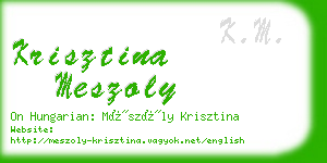 krisztina meszoly business card